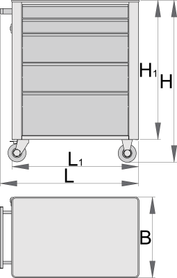 Carucior de scule EUROSTYLE UNIOR 627531 s